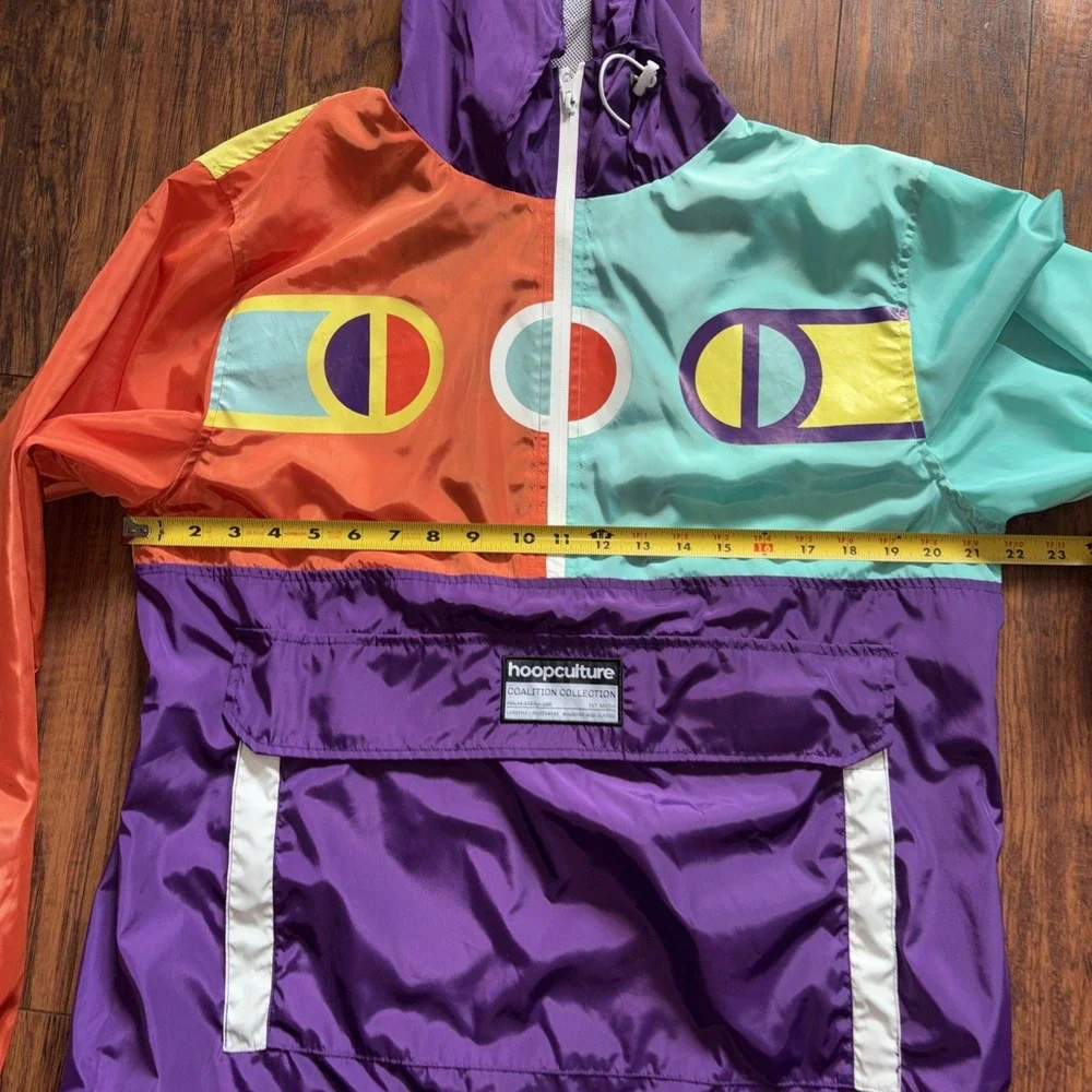 HoopCulture Coalition Collection Colorblock Anorak Windbreaker Jacket M